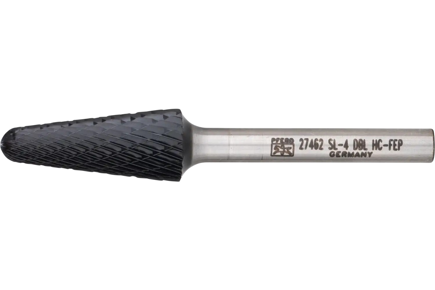Picture of Pferd HICOAT® Carbide Bur SL-4 14º Taper Double Cut 1/2" x 1-1/8" x 1/4" Shank